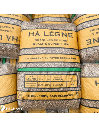 Granulés de bois Hà lègne Orange en sac de 15kg