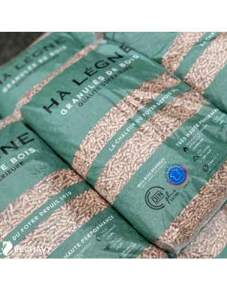 Granulés de bois Hà Lègne Vert en sac de 15kg