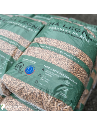 Granulés de bois Hà Lègne Vert en sac de 15kg