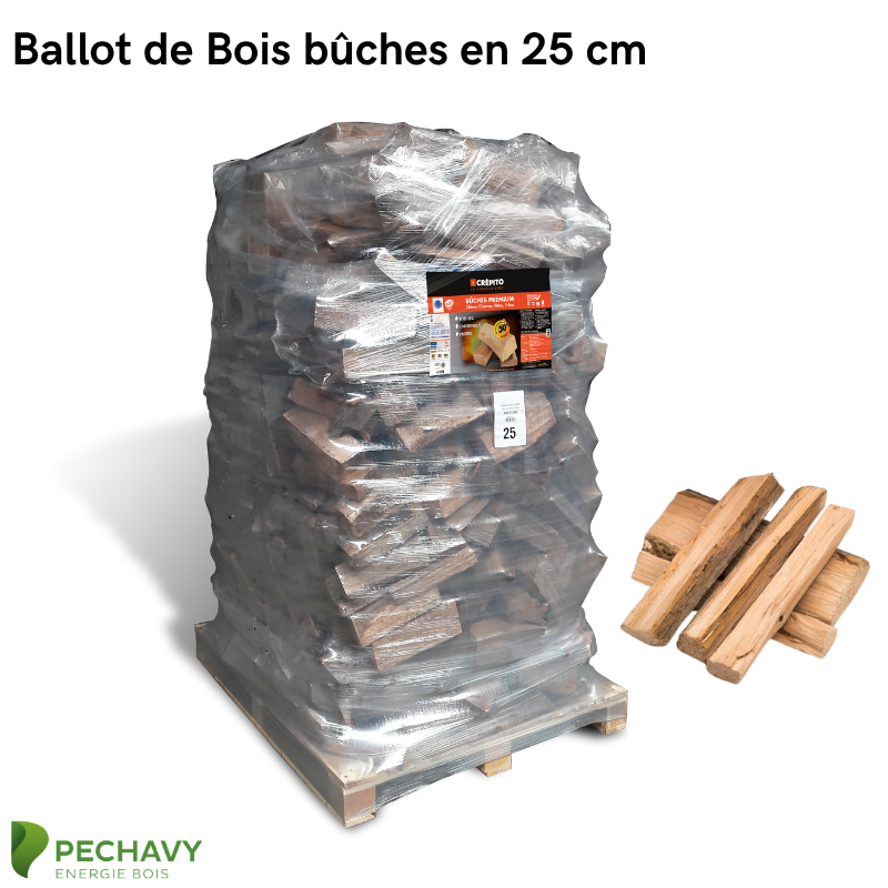 Ballot de Bois bûches 25 cm (1.60 stère)