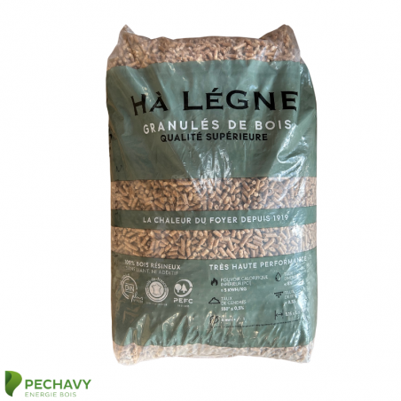 Granulés de bois Hà Lègne Vert en sac de 15kg