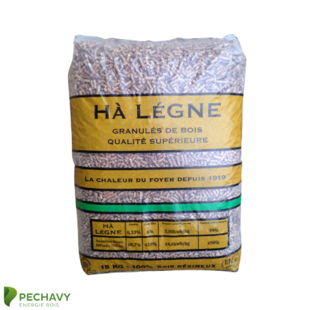 Granulés de bois Hà lègne Orange en sac de 15kg