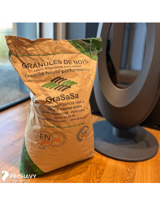 Granulés de bois de la marque Grasasa en sac de 18kg