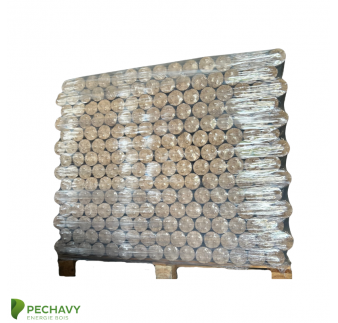 Bûches calorifiques densifiées – Palette de 126 packs de 5 bûches densifiées