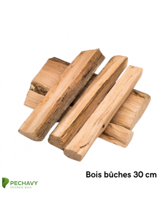 Ballot de Bois bûches étuvés en 25cm pour le chauffage de votre habitation. Mélanges de chêne, charme et hêtre.