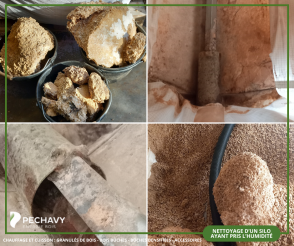 Silo à pellets inondé : quand l’eau transforme les granulés en béton et déclenche une nettoyage d'urgence