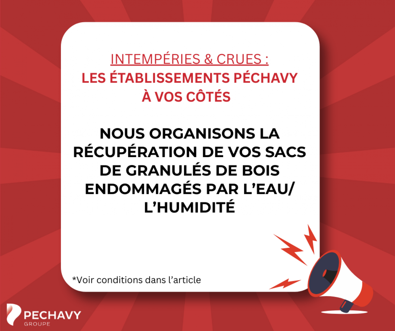 Intempéries et crues : le soutien des établissements Péchavy