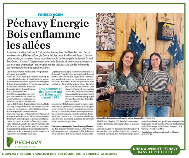 Panier brûleur à pellets, Péchavy Énergie Bois à la Foire d'Agen