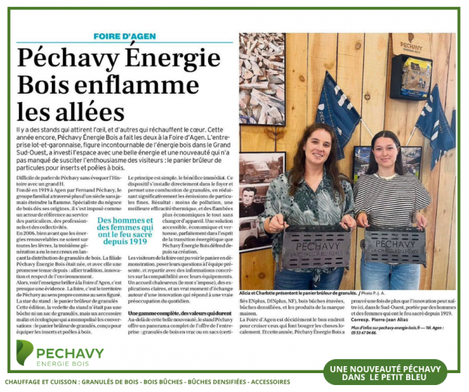 Panier brûleur à pellets, Péchavy Énergie Bois à la Foire d'Agen